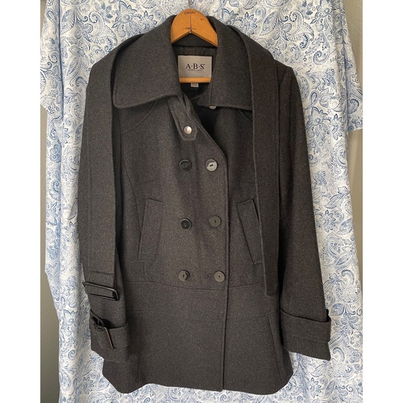 ABS Allen Schwartz Jackets & Coats Abs Abs Silver Label Wool Pea Coat Poshmark